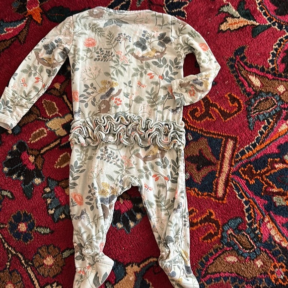 Precious Angel Dear Double Zip Up 0-3 Month Footie PJs - Picture 3 of 3